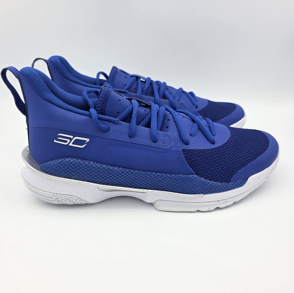 Under Armour Team Curry 7 Royal Blue Men Size 9.5 Rare 3023838-407